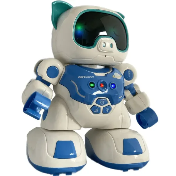 RC daljinski upravljalnik interaktivni plesni robot prašič s svetlobnimi in zvočnimi učinki 20 cm slika 4