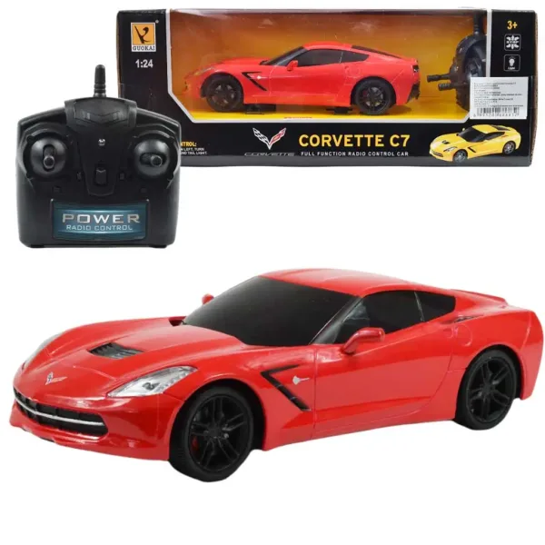 RC daljinsko vodeni avtomobil Chevrolet Corvette C7 merilo 1/24 19 cm v več barvnih različicah 1 kos slika 1