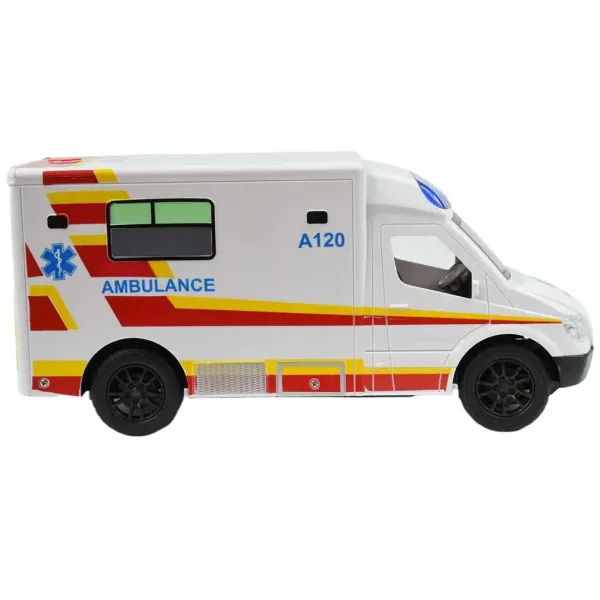 RC daljinsko vodeni beli reševalni Ambulance avtomobil svetl. učinki 2,4GHz merilo 1/12 30 cm slika 4