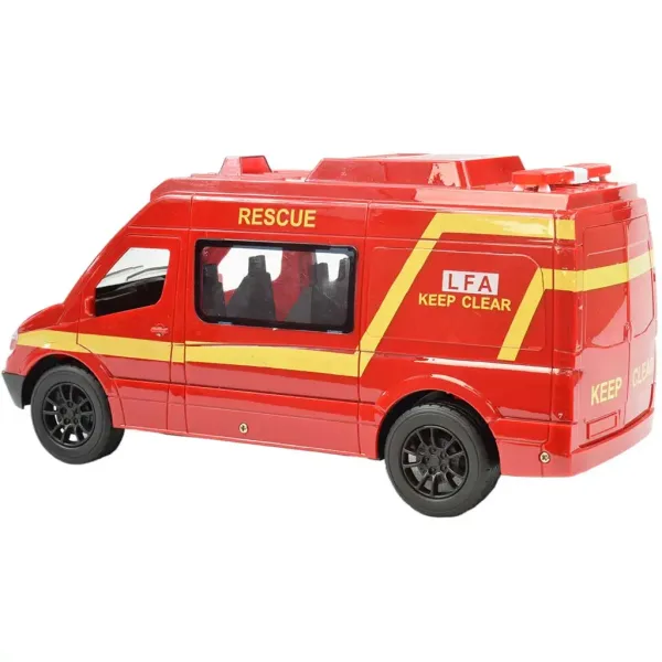 RC daljinsko vodeni rdeči gasilski mini avtobus s svetl. učinki 2,4GHz merilo 1/12 30 cm slika 3