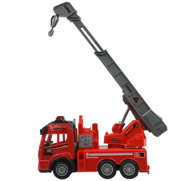 RC daljinsko vodeno gasilsko vozilo žerjav s svetlobnimi učinki, merilo 1/43 27 MHz 20 cm slika 4