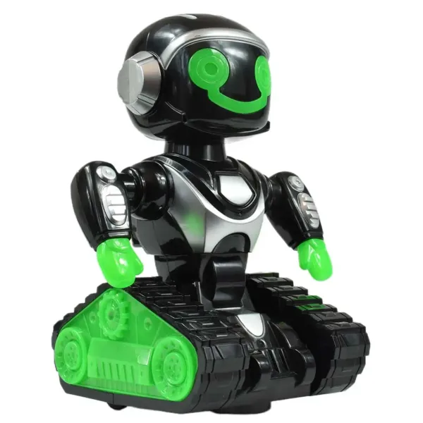 RC interaktivni daljinsko voden MacroBot v črno-zeleni barvi, z lučmi in zvoki 20 cm slika 3