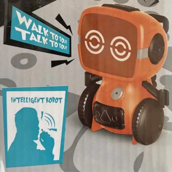 RC interaktivni TalkBot robot z walkie-talkie načinom v oranžni barvi 2,4GHz slika 9