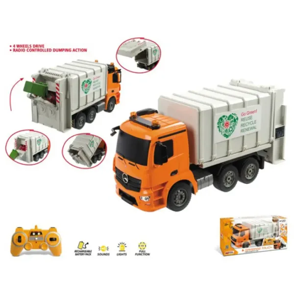 RC Mercedes Arocs Smetarsko vozilo na daljinsko vodenje 1:20 s svetlobnimi in zvočnimi efekti 2,4 GHz slika 2