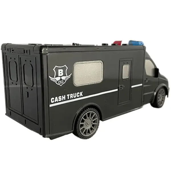 RC Minibus za prevoz denarja, dalj. upravljanje, s svetlobnimi in zvočnimi učinki, merilo 1:18 20 cm slika 2