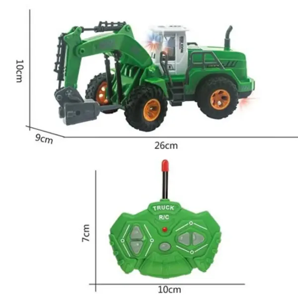 RC Truck zeleni delovni stroj na daljinsko upravljanje 1/30 27MHz slika 2