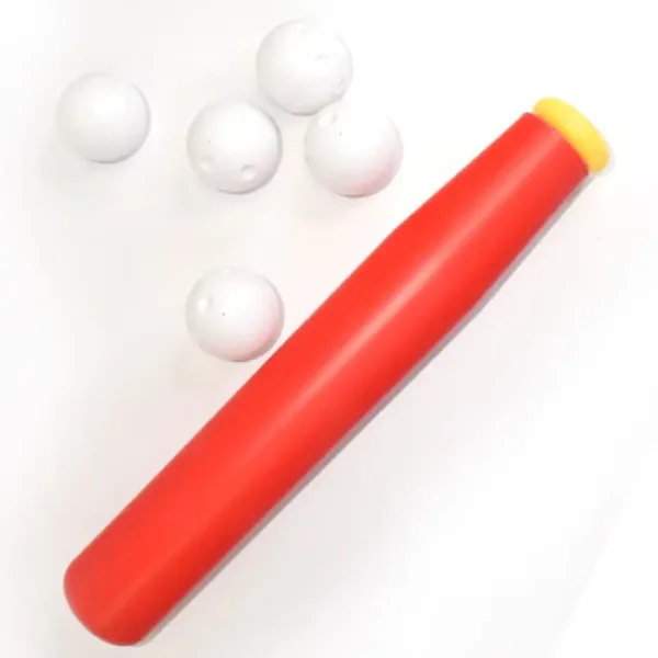 Rdeči plastični baseball kij set z žogami 56 cm slika 2
