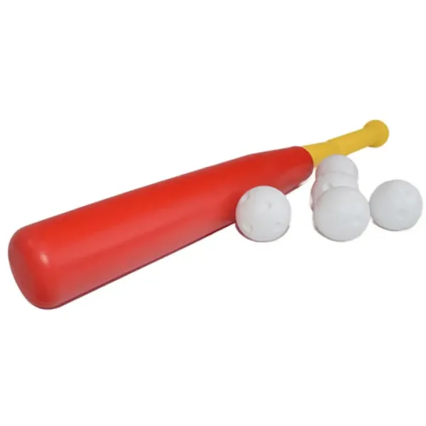 Rdeči plastični baseball kij set z žogami 56 cm slika 3