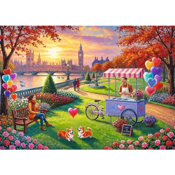 Romantični London 500-delni Premium plus kvalitetni puzzle - Trefl slika 2