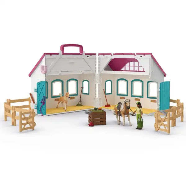 Schleich: Horse Club - Raztegljiva hlev za konje s kompleti za igro (42703) slika 2