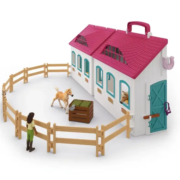 Schleich: Horse Club - Raztegljiva hlev za konje s kompleti za igro (42703) slika 3
