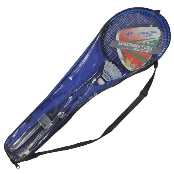 Set dveh kovinskih loparjev za badminton s prenosno torbo in žogico za badminton slika 3