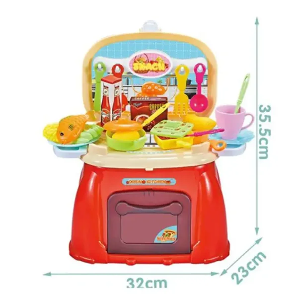 Set igralne kuhinje v prenosnem sedežu 32x35,5x23cm slika 2