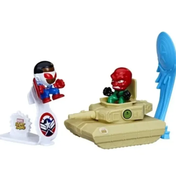 Set lansirne igrače Marvel Stunt Squad: Stotnik Amerika vs. Rdeča lobanja - Hasbro slika 2