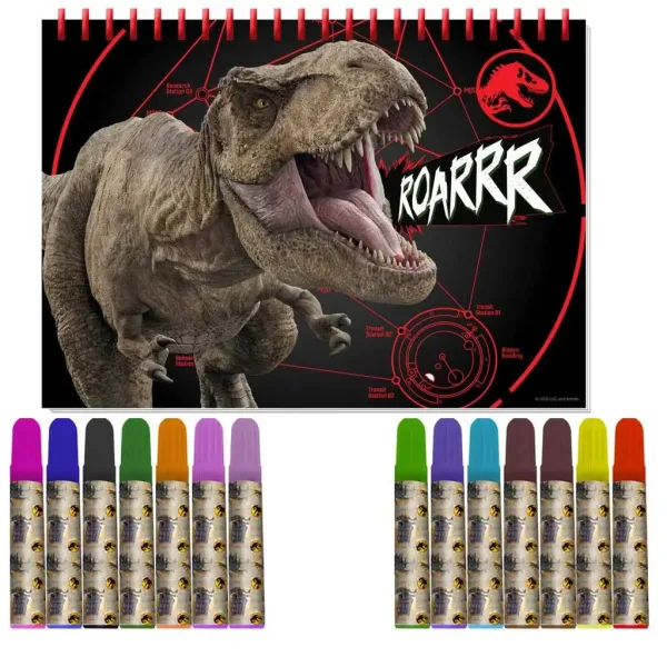 Set za barvanje s šablono in nalepkami Luna: Jurski svet 54 x 47 cm slika 2