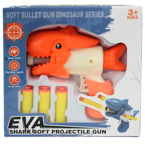 Shark Attack: orožje za spužvaste naboje z naboji 13 cm slika 4
