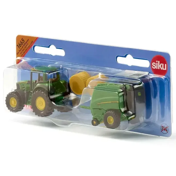 SIKU traktor John Deere s krožnim balirnikom 1/72 slika 3