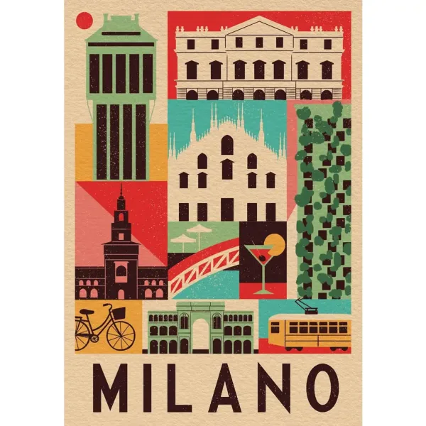 Slog v mestu Milano 1000-delni puzzle - Clementoni slika 2