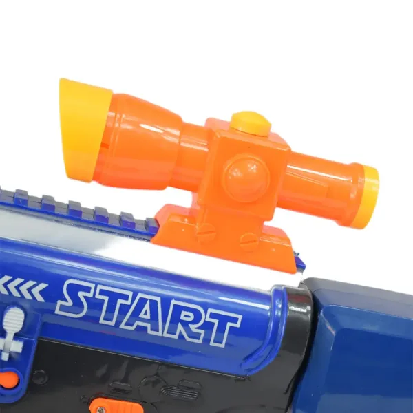 Soft Bullet Gun: Elektronsko orožje za spužvaste naboje z nabojnikom in naboji dve različici 60 cm slika 5