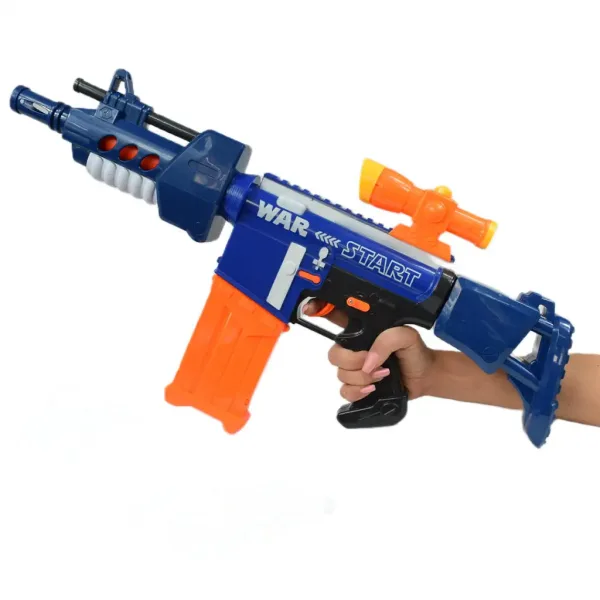 Soft Bullet Gun: Elektronsko orožje za spužvaste naboje z nabojnikom in naboji dve različici 60 cm slika 6
