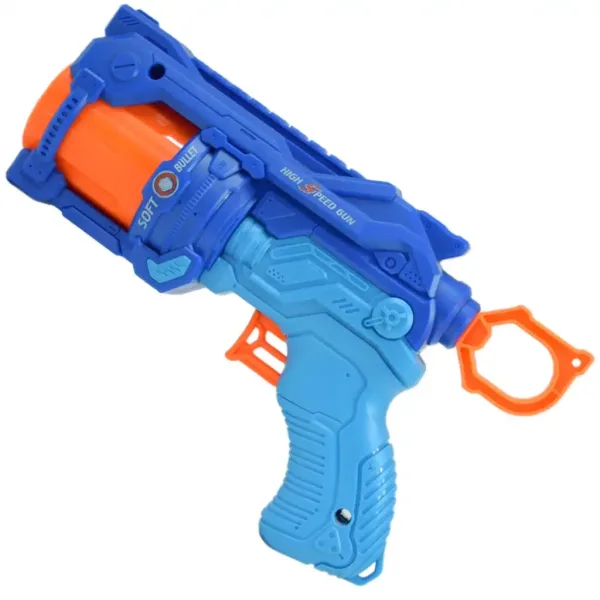 Soft Bullet: Reflex 4 orožje za spužvaste naboje z ročno vrtljivim magazinom in tarčo 22 cm slika 2