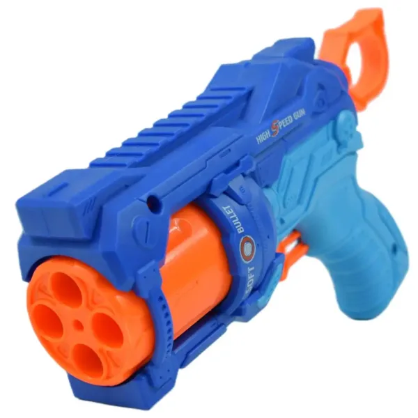 Soft Bullet: Reflex 4 orožje za spužvaste naboje z ročno vrtljivim magazinom in tarčo 22 cm slika 3