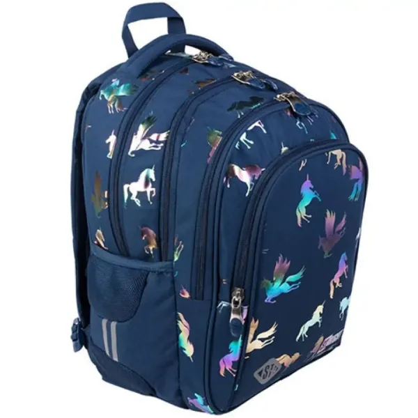 Šolska torba, nahrbtnik s štirimi predelki St.Righ Holo Unicorns 43 x 32 x 21 cm slika 1