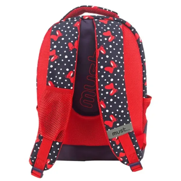 Šolska torba, nahrbtnik temno modro-rdeče barve Must: Mini miška 32x18x43cm slika 2