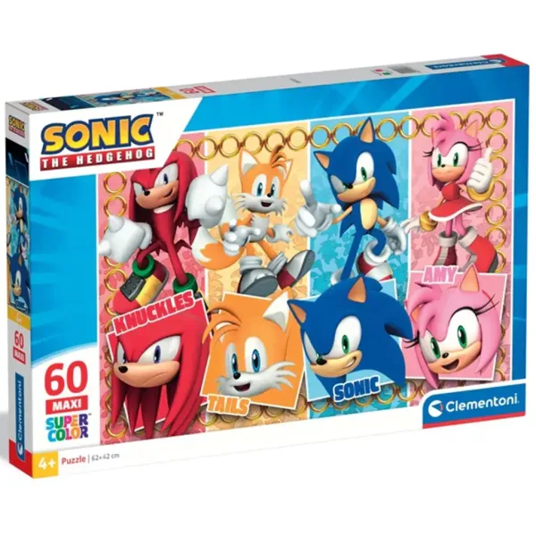 Sonic in prijatelji 60-delni maxi supercolor puzzle - Clementoni slika 1