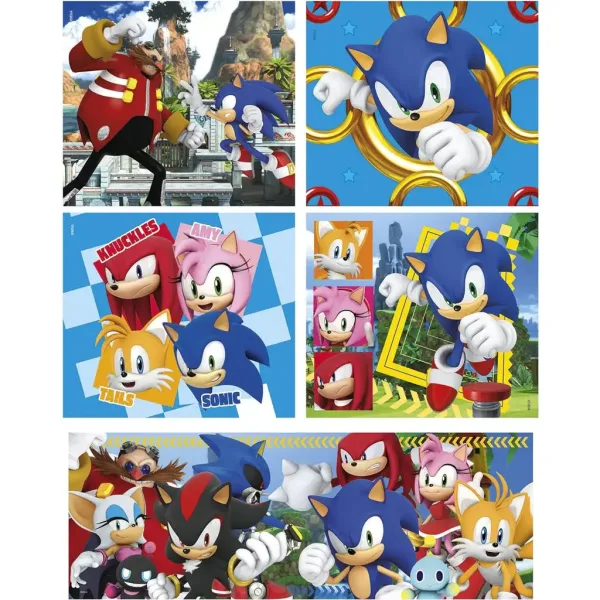 Sonic ježek 10 v 1 supercolor puzzle - Clementoni slika 2
