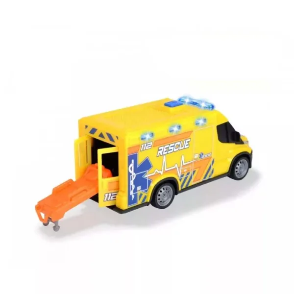 SOS Iveco reševalno vozilo z zvokom in svetlobo 18cm - Dickie Toys slika 2