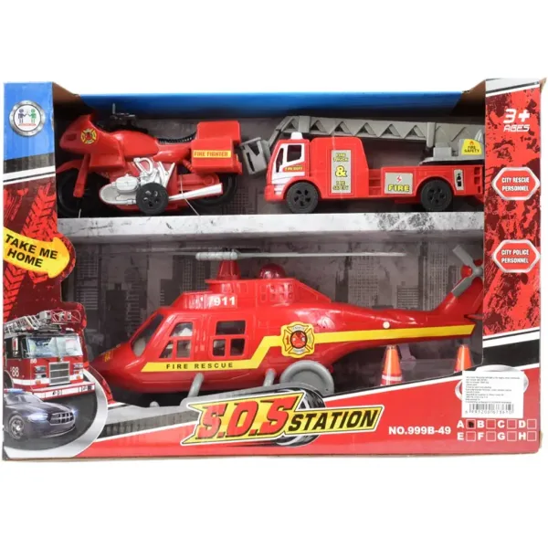 S.O.S. Station: 3-delni set gasilskih vozil s helikopterjem slika 2
