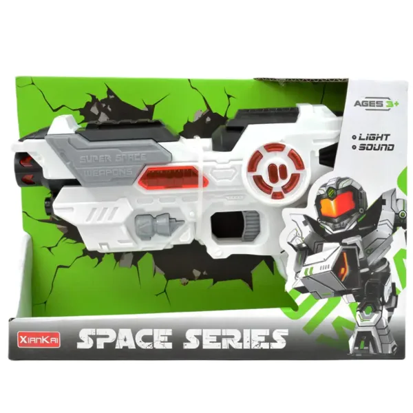 Space Series: Vesoljsko orožje s podporo,  lučmi in zvoki 25 cm slika 5
