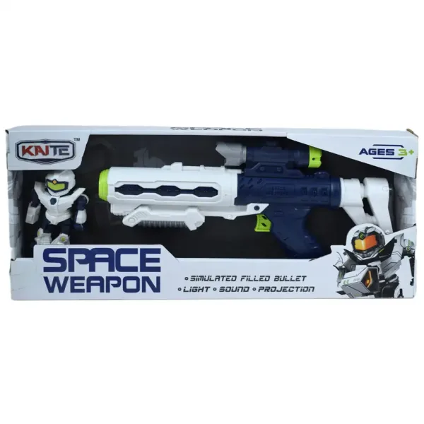 Space Weapon: Projektorska vesoljska pištola s figurico robota, svetlobnimi in zvočnimi učinki 49cm slika 8
