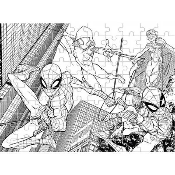 Spider-Man Barvalna 100-delna sestavljanka 2-v-1 slika 3