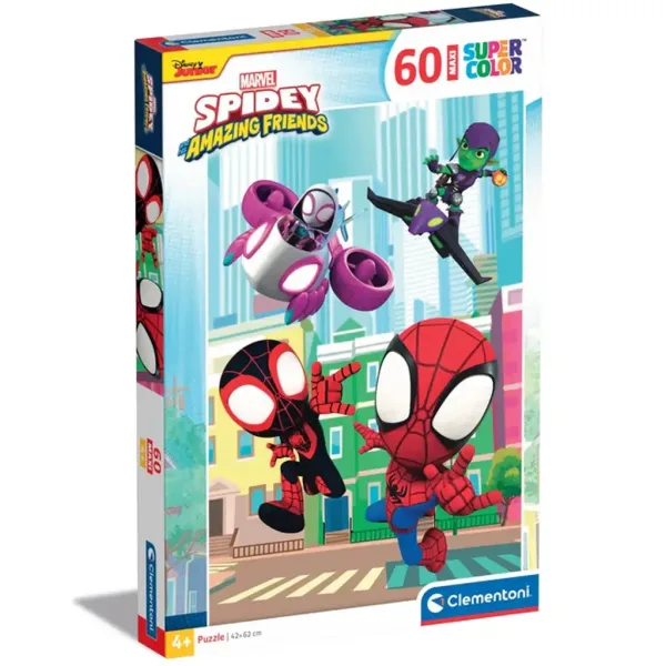 Spidey in njegovi čudoviti prijatelji 60-delni maxi supercolor puzzle - Clementoni slika 1