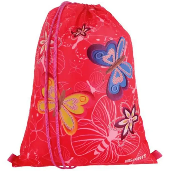 Spirit: Butterfly Šolska torba, nahrbtnik z motivom in LED zaponko 5-delni set slika 3