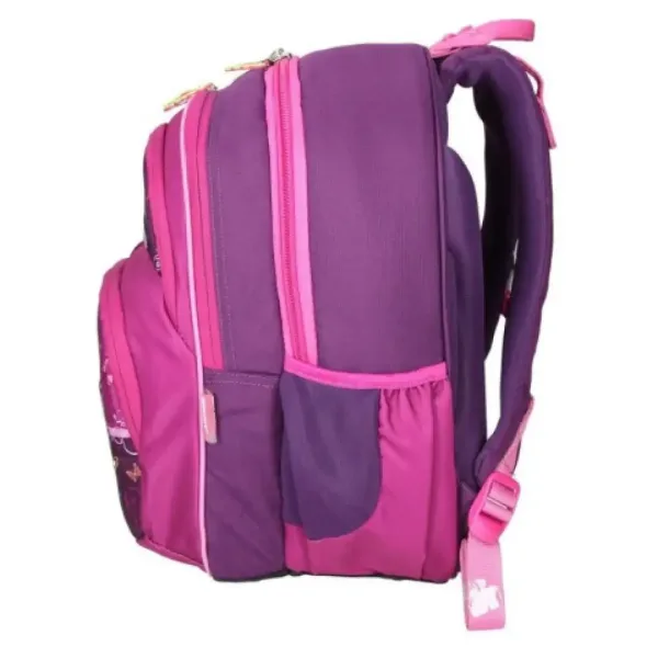 Spirit: Ergonomska šolska torba, nahrbtnik vijolično-pink barve Metuljček slika 3
