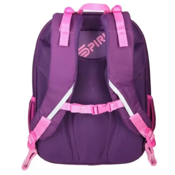 Spirit: Ergonomska šolska torba, nahrbtnik vijolično-pink barve Metuljček slika 4