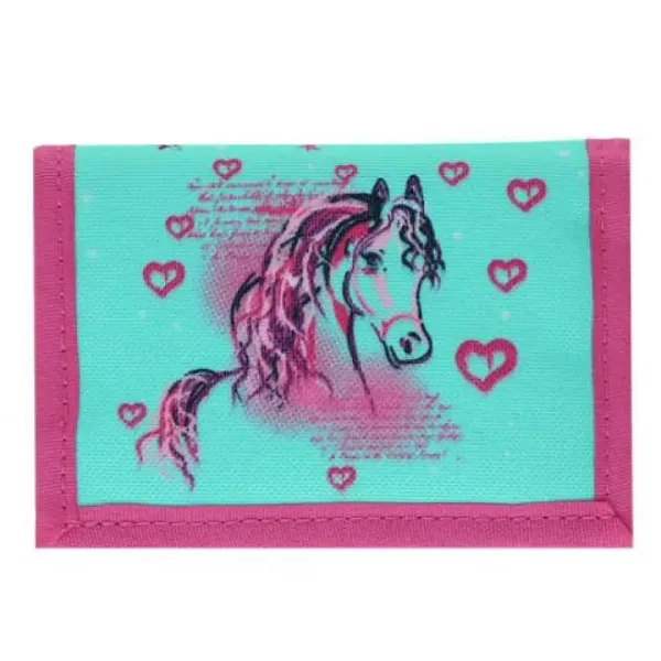 Spirit: Konjski modro-pink 5-delni komplet šolske torbe z dodatki z LED lučjo slika 5