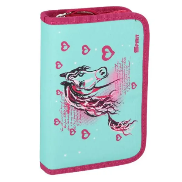 Spirit: Konjski modro-pink 5-delni komplet šolske torbe z dodatki z LED lučjo slika 6
