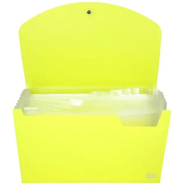 Spirit: Mapa za dokumente A4 z 12 predelki neon rumene barve slika 2