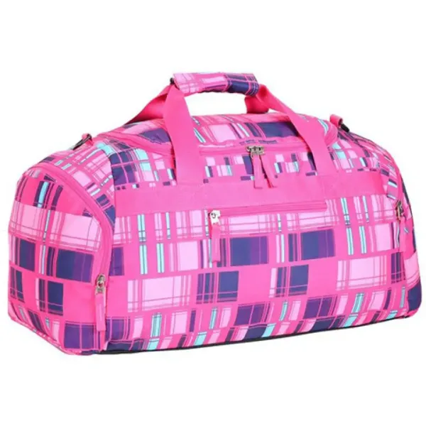 Spirit: Roza športna torba s kockastim vzorcem 55x31x41cm slika 1