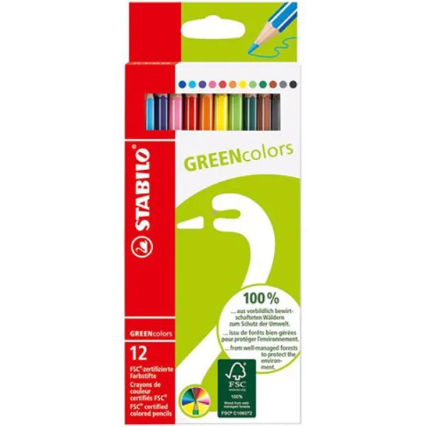 Stabilo: FSC GREENcolors 12-delni komplet barvnih svinčnikov slika 1