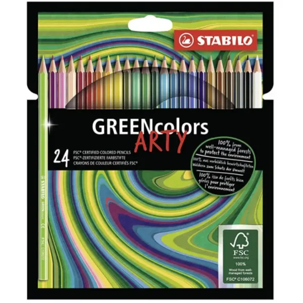Stabilo: GREENcolors Arty 24-delni komplet barvnih svinčnikov slika 1