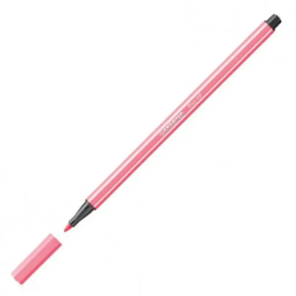 Stabilo: Pen 68 Flomaster s čopič konico v pink barvi 1mm slika 2