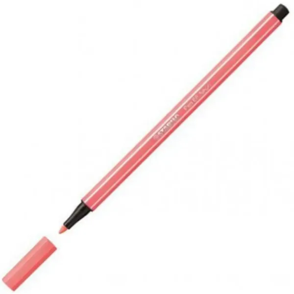 Stabilo: Pen 68 Tanki flomaster v fluorescentno rdeči barvi 1mm slika 2