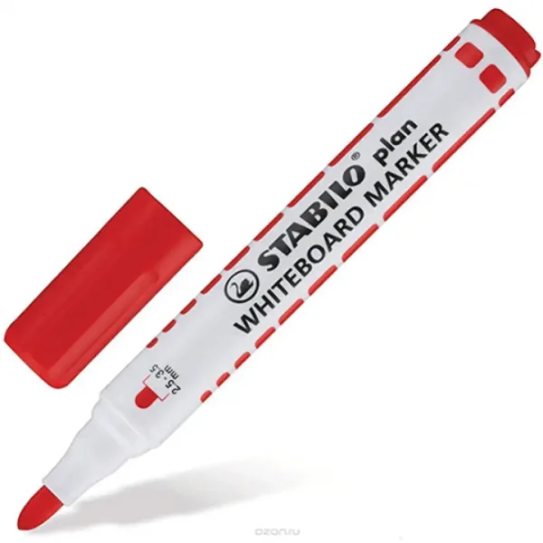Stabilo: Plan WhiteBoard marker Flomaster za tablo v rdeči barvi slika 2