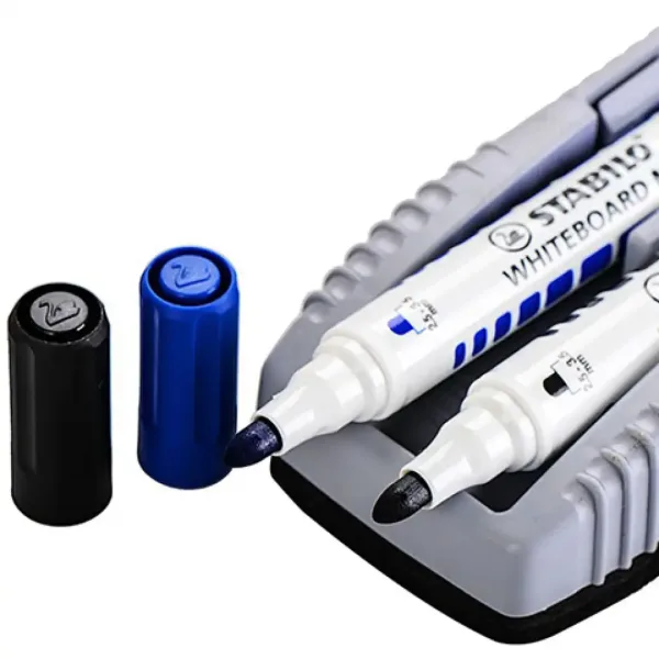 Stabilo: Plan WhiteBoard marker Modri in črni flomaster za tablo + goba slika 3