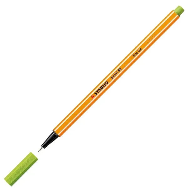 Stabilo: Point 88 Tanki flomaster 0,4mm v jabolčno zeleni barvi slika 2